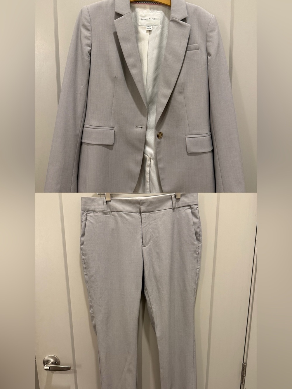 Light Gray Women's Two-Piece Suit Blazer & Pants